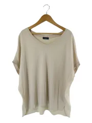 シップス SHIPS カットソー シャツ プルオーバー Vネック フレンチスリーブ 無地 ベージュ QQQ