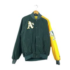 レア80s《マジェスティック》MLBアスレチックス刺繍コットンジャケット 
