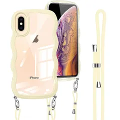 【新品】 iPhoneXS ケース クリア ショルダー iPhoneX カバー 肩がけ 首掛け iPhone X iPhone XS 韓国 おしゃれ 斜めかけケース 可愛い かわいい 薄型 透明 軽量 シリコン TPUバンパー アイフォン X/XS スマホケー