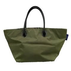 Burberry Blue Label(バーバリーブルーレーベル) ハンドバッグ - カーキ×黒 レザー