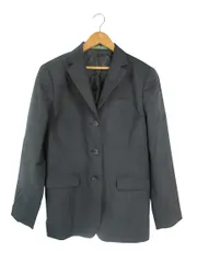 ニューヨーカー NEWYORKER ジャケット シングル 3B 無地 シルク混  サイズ13AR 黒 QQQ