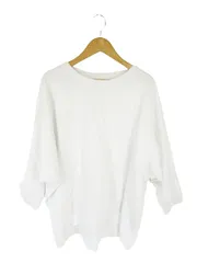 ユニクロ UNIQLO プルオーバー Tシャツ ドルマンスリーブ 七分袖 無地 ホワイト サイズM QQQ