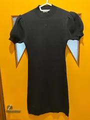 Y【Y1-28】◇ Darich サイズFree ニット半袖ワンピース　黒色