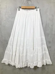 simplicite シンプリシテェ B.C STOCK ロング タックティアード スカート 白 ■■ レディース