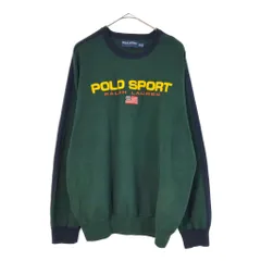 POLO SPORT ポロスポーツ ラルフローレン コットンニットセーター 大きいサイズ グリーン(メンズ XXL)中古 古着 X3836