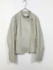 PLST プラステ サンプル品 フェイクレザー ライダース ジャケット ライトグレー ■■ レディース