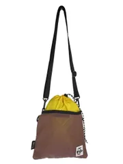 チャムス CHUMS サコッシュ ショルダーバッグ アウトドア ロゴ ワンポイント イエロー ブラウン QQQ