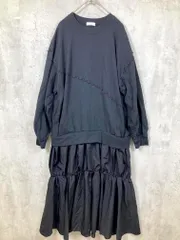 LOWRYS FARM ローリーズファーム LF724078CF メローウラケドッキング ワンピース sizeF/黒 ■■レディース