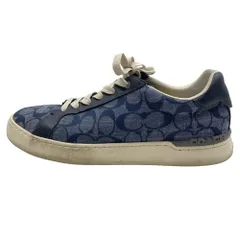 COACH コーチ C8808 シグネチャー デニム クリップ ローカットスニーカー インディゴブルー系 41【中古】