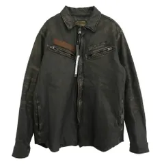 イサムカタヤマバックラッシュ 2147-02 JAPAN STEER WHITE MIMOSA TANNED GARMENT-DYED SHIRT 牛革 ミモザ タンニン ガーメントダイ 染め シャツ 【極上美品】【中古】のサムネイル