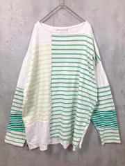 CIAOPANIC TYPY チャオパニックティピー etsinta/エシンタ リメイクバスクボーダーTEE カットソー sizeONE/白ｘ緑 ■■レディース