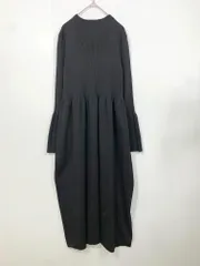 OPAQUE.CLIP オペークドットクリップ 手洗い可能 フレアスリーブ ニット ワンピース size38/黒 ■■レディース