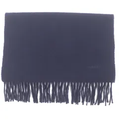 極美品▽HERMES エルメス カシミヤ100% ロゴ刺繍 フリンジ付き