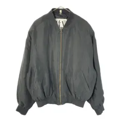 90年代 MEN's FASHION CLUB シルク ブルゾンジャケット ブラック(メンズ M)中古 古着 X3841