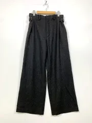 WYM LIDNM ウィムバイリドル WYpt1306 TWEED BAGGY SLACKS パンツ sizeF/黒 ■■メンズ