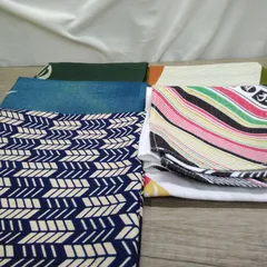 ファッション小物 和装小物 中古・風呂敷  綿タイプ  普通サイズ(約71×71cm前後) ちりめん、紬あり！５枚まとめ T446