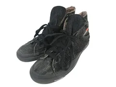 ディーゼル DIESEL スニーカー ハイカット チェーン ロゴ 無地 ブラック サイズ24 QQQ