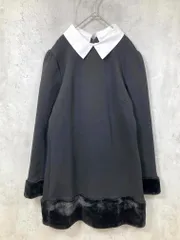 新品 SAISON DE PAPILLON セゾンドパピヨン sdp0239 2wayネックポンチ素材膝丈 ワンピース sizeM/黒 ■■レディース