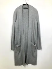LAUREN Ralph Lauren ローレンラルフローレン 細リブ ニット ガウン ロング カーディガン sizeS/グレー  ■■レディース