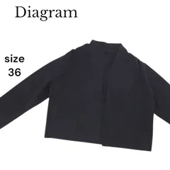 【美品】Diagram ダイアグラム カーディガン 長袖 ブラック 36 ボレロ グレースコンチネンタル レディースのサムネイル