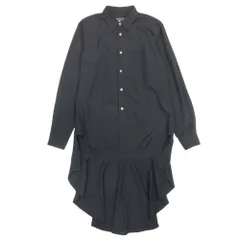 美品 24aw COMME des GARCONS HOMME PLUS コムデギャルソンオムプリュス モーニング ロングシャツ 燕尾 長袖 S 黒 メンズ 古着 中古 USED