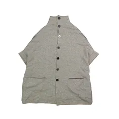 美品 Plantation プランテーション ウール カーディガン ニット ドルマンスリーブ 切替 トップス グレー メンズ 古着 中古 USED