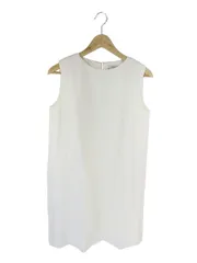 アドーア ADORE ワンピース ノースリーブ 膝丈 ジップアップ 裏地付き 無地 ホワイト 36サイズ