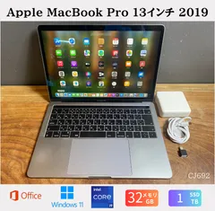 ［美品］Apple MacBook Pro 2019（13インチ）/ Intel Core i5 / メモリ16GB / SSD 256GB / Windows 11 / Office 2024 / CJ692