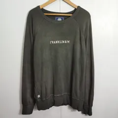 FRANKLIN & MARSHALL フランクリン & マーシャル トレーナー スウェット 長袖 ラグラン 裏毛 古着 フェード メンズ L グレー系 B801のサムネイル