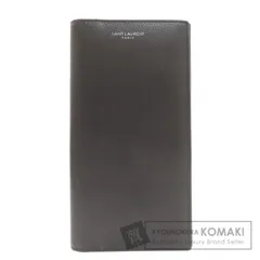 YVES SAINT LAURENT イヴ・サンローラン ロゴ 長財布（小銭入れあり） レザー レディース [中古]