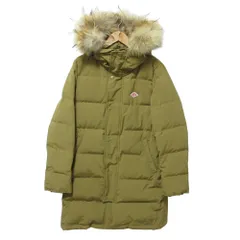 良品 DANTON ダントン ラクーンファー フード付きロングダウンコート JD-8744 LAS 38 カーキ レディース 古着 中古 USED