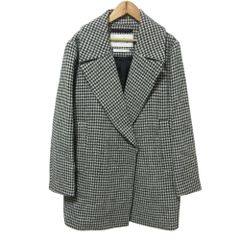 札付き未使用品】セオリーリュクス ハーフコート 38 千鳥格子 コクーン