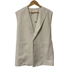 未使用 23SS FRAY I.D フレイアイディー バックベルトデザインボックスジレ ベスト サイズ0 ホワイト レディース 古着 中古 USED