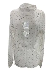 未使用　ミズノ 着る木陰 遮熱UVレディースパーカー　2XL　ホワイト×ネイビードット　ジョギング　アウトドア