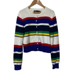 美品 Polo by Ralph Lauren ポロバイラルフローレン ボーダーニットカーディガン サイズSP マルチカラー レディース 古着 中古 USED