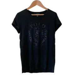 良品 POLO RALPH LAUREN ポロラルフローレン スカルプリントTシャツ サイズXL ブラック レディース 古着 中古 USED