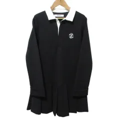 美品 Her lip to ハーリップトゥ Polo Pleated Mini Dress 長袖 膝丈 ポロワンピース 1244105126 サイズS ブラック レディース 古着 中古 USED