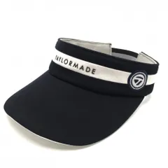 テーラーメイド サンバイザー 黒×白 フロントロゴ    ゴルフウェア サンプル品 TaylorMade