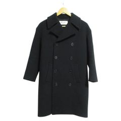 2014AW エディ期 サンローランパリ ロングコート ピーコート F34 黒