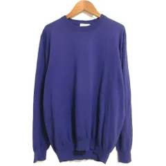 美品 Settefili Cashmere セッテフィーリカシミア コットン ハイゲージニットセーター 46サイズ パープル メンズ 古着 中古 USEDのサムネイル