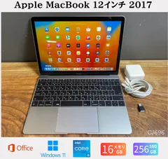 ［美品］Apple MacBook（12インチ, 2017）/Core i5/16GB/SSD256GB/Windows11/Office2024/CJ696