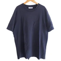 ジルサンダー JIL SANDER Tシャツ カットソー クルーネック コットン 半袖 XL 紺 ネイビー 0222