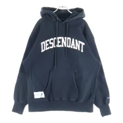 DESCENDANT (ディセンダント) 24AW TEAM HOODY フロントロゴプリント プルオーバーフーディー パーカー ブラックのサムネイル