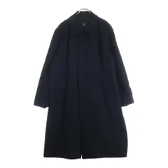 BURBERRY (バーバリー) シルク混 カシミヤ ステンカラー ロングコート ネイビー BBC02-303-29のサムネイル