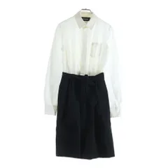 DSQUARED2 (ディースクエアード) 15AW ドッキング シャツ切り替え ロングスリーブ ワンピースドレス レディース ブラック/ホワイト S72CU0179のサムネイル