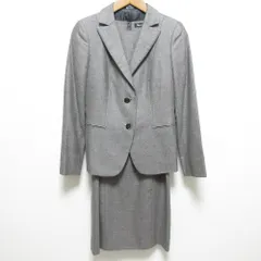 良品 Aquascutum アクアスキュータム ロロピアーナ生地 ジャケット ワンピース アンサンブル サイズ8 グレージュ レディース 古着 中古 USED