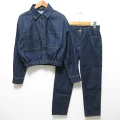 美品 theory セオリー CLASSIC ST DENIM トラッカージャケット デニムパンツ セットアップ サイズS サイズ25 インディゴ レディース 古着 中古 USED