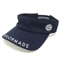 【超美品】テーラーメイド サンバイザー ネイビー×白 ロゴ刺しゅう   ゴルフウェア TaylorMade