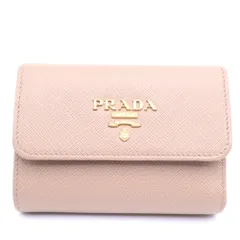 PRADA (プラダ) サフィアーノ 三つ折り財布 ピンク