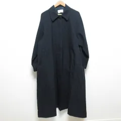 美品 Curensology カレンソロジー バックスリット オーバーサイズ ステンカラーコート サイズ38 ネイビー レディース 古着 中古 USED